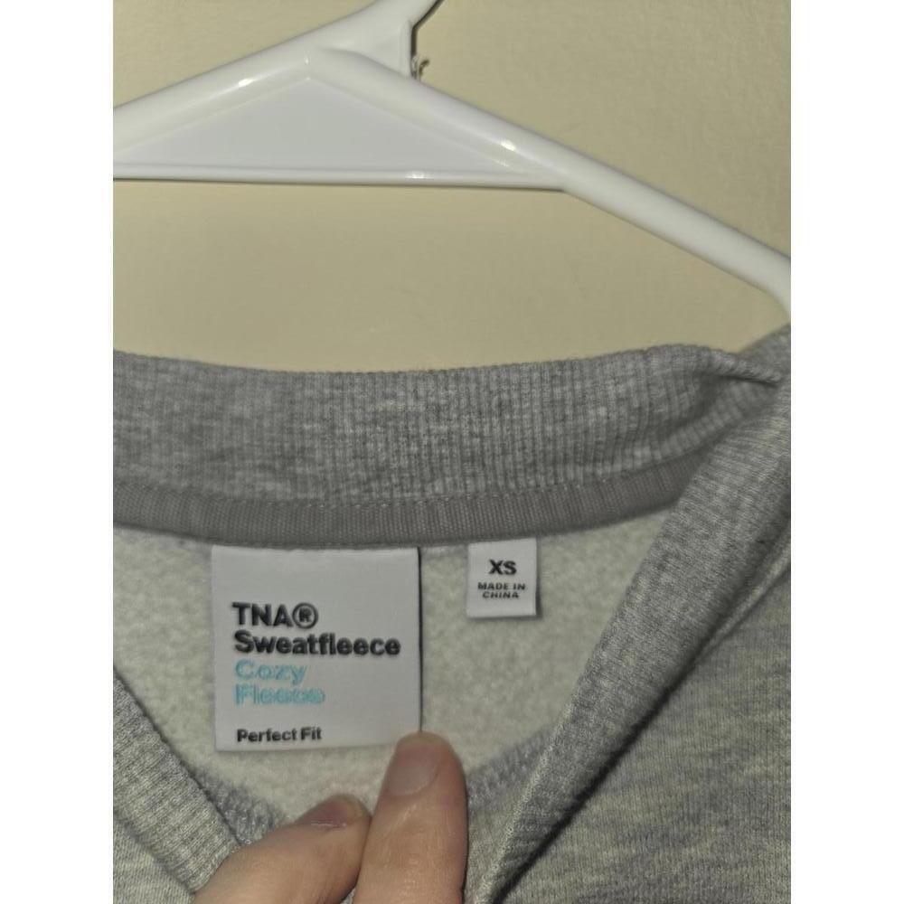 TNA Sweatfleece Cozy Fleece Sweatshirt XS Gray - Picture 2 of 4